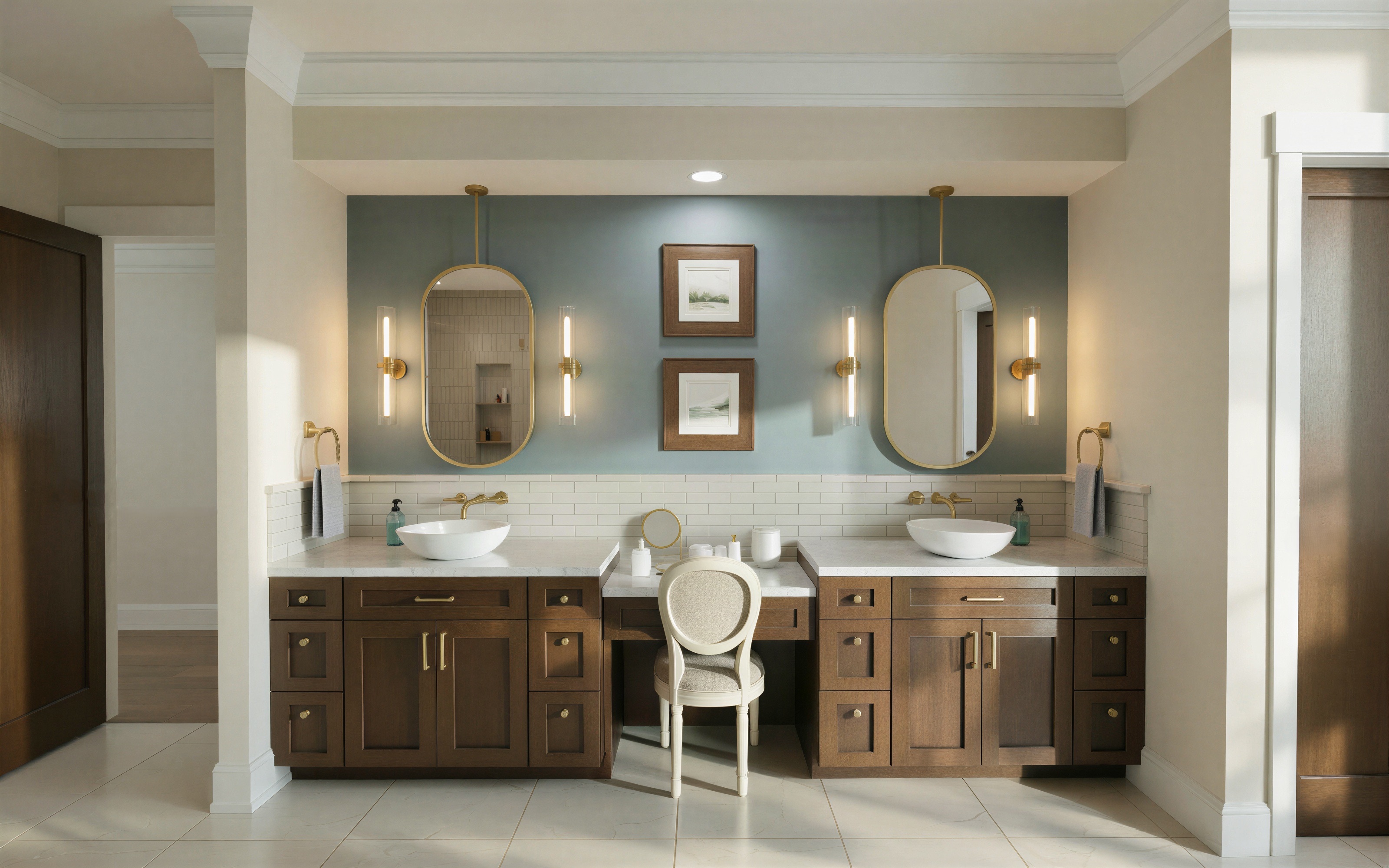 The Cottonwood primary bath rendering