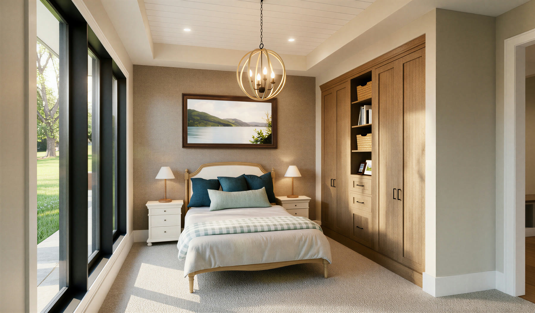 The Foothills secondary bedroom with built-in storage