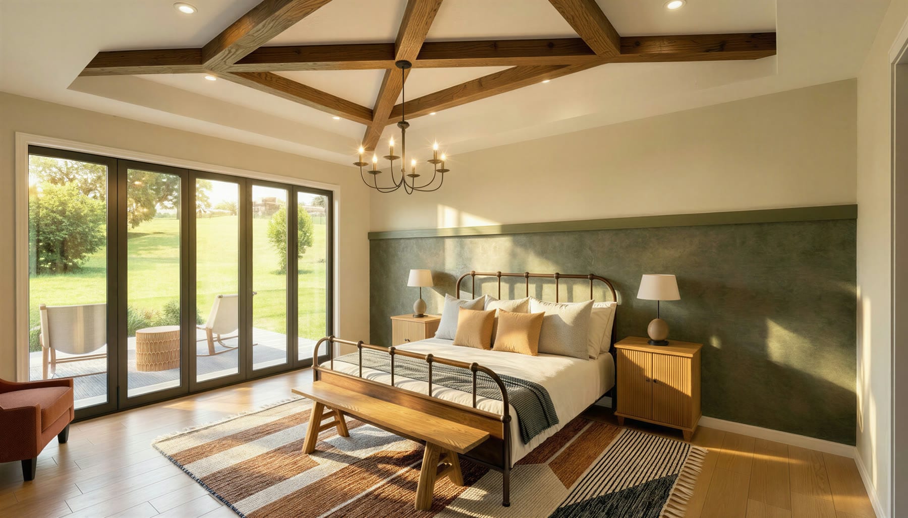 The Foothills primary bedroom seating view