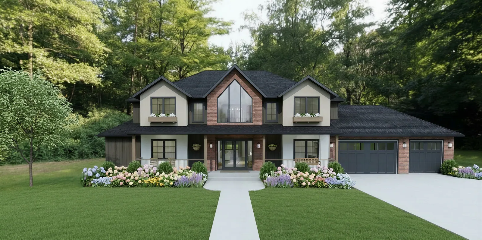 The Riverbend front elevation study