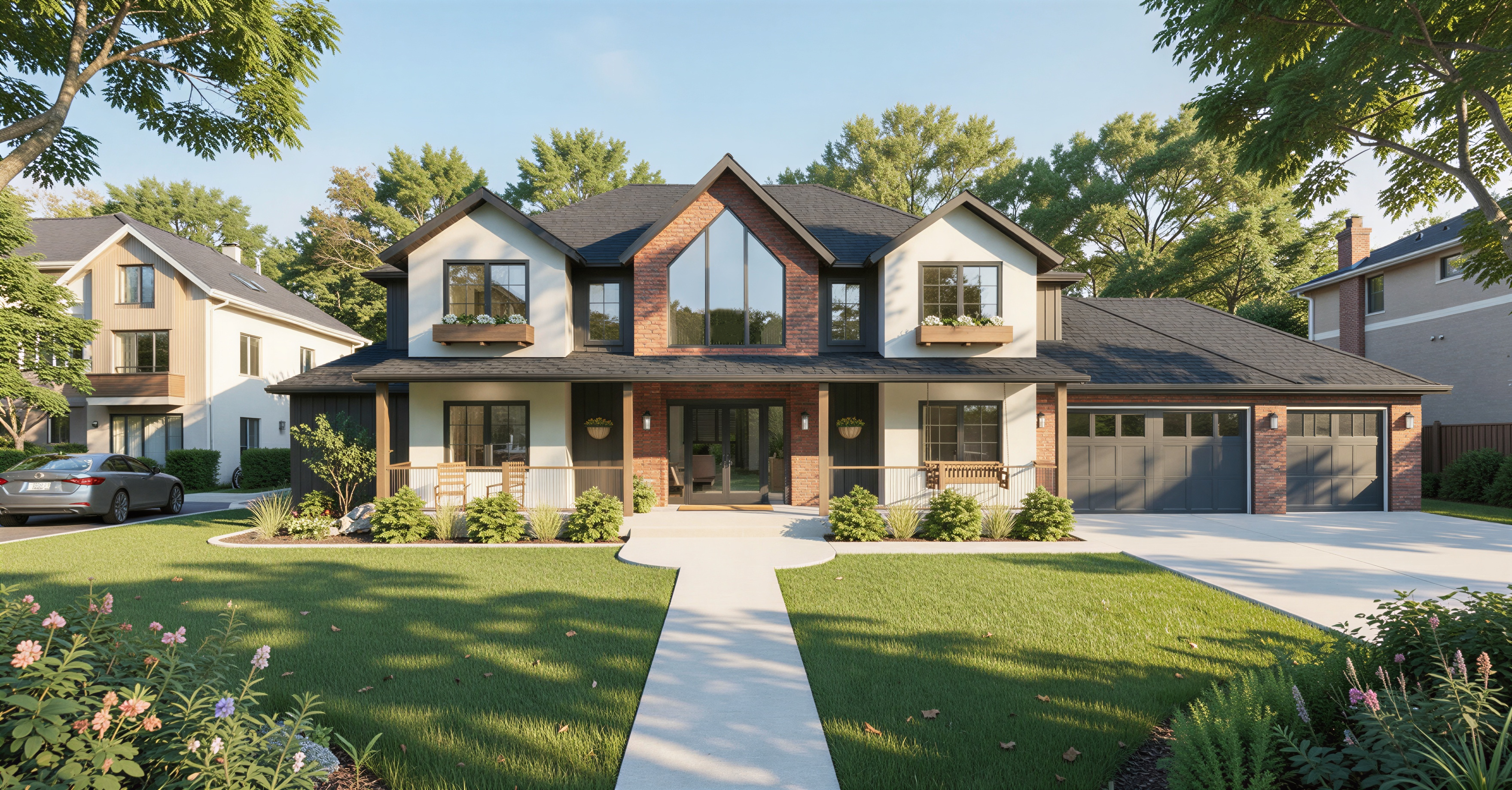 The Riverbend alternate front elevation study