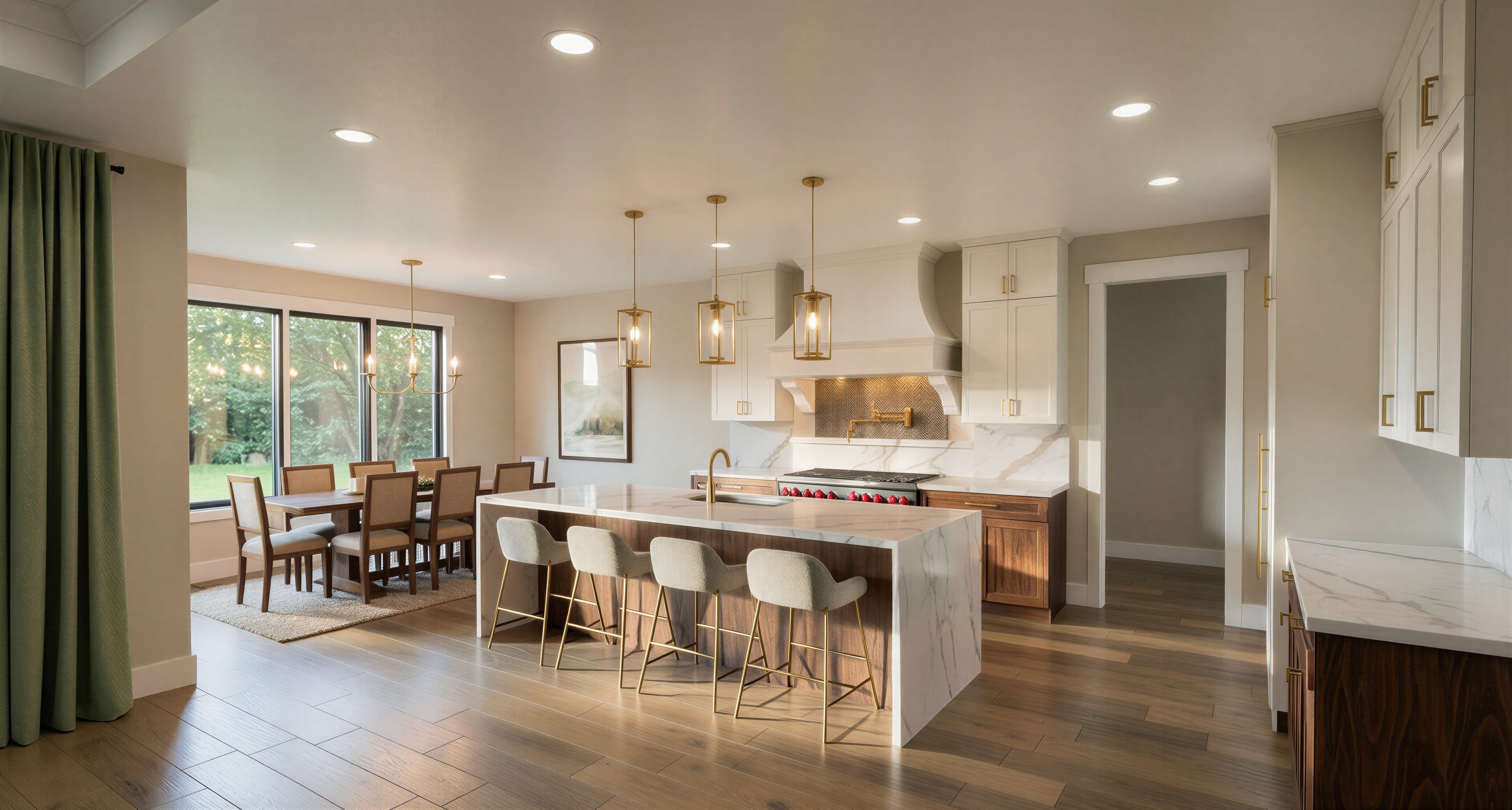 The Riverbend kitchen and dining connection