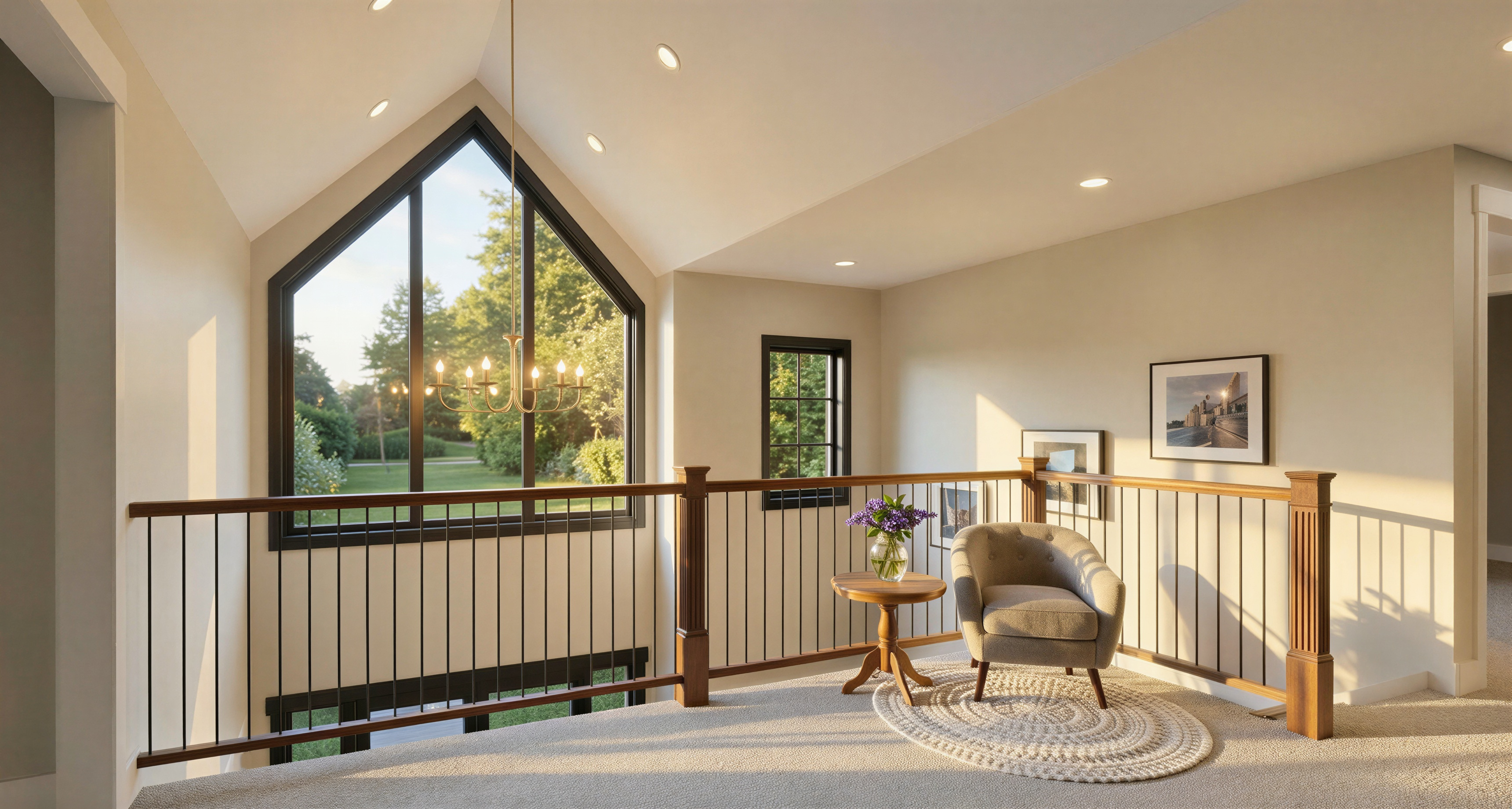 The Riverbend upper-level loft space