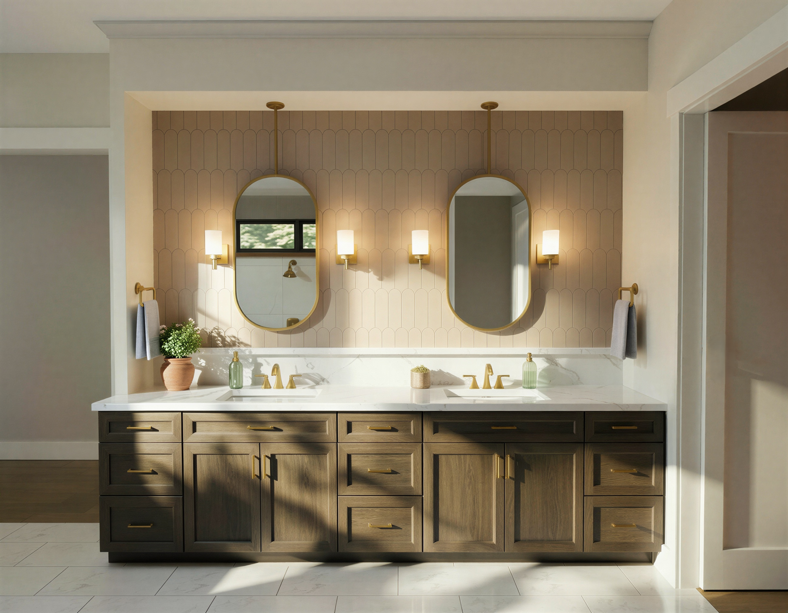 The Riverbend primary bath vanity
