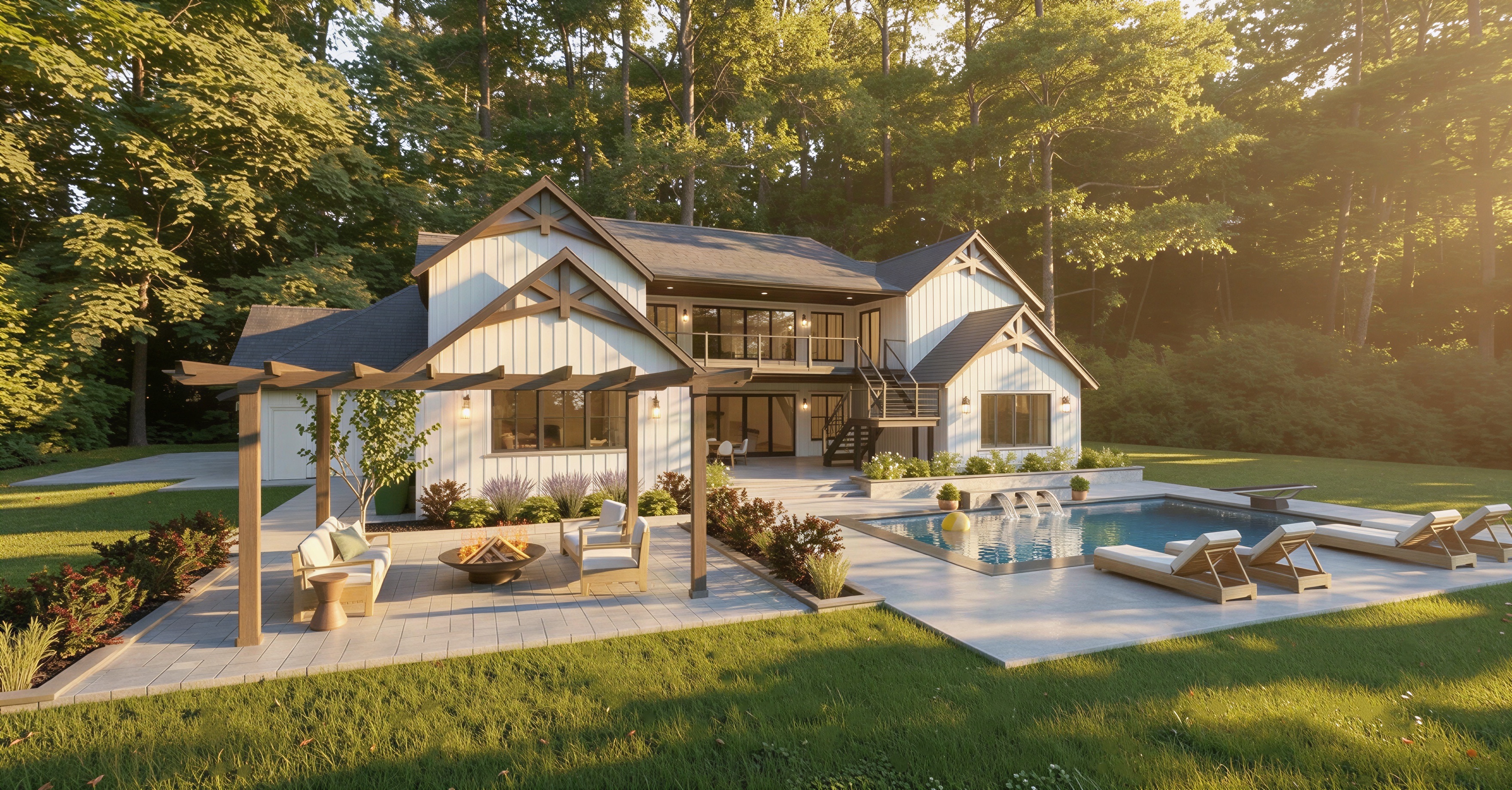 The Cottonwood rear elevation