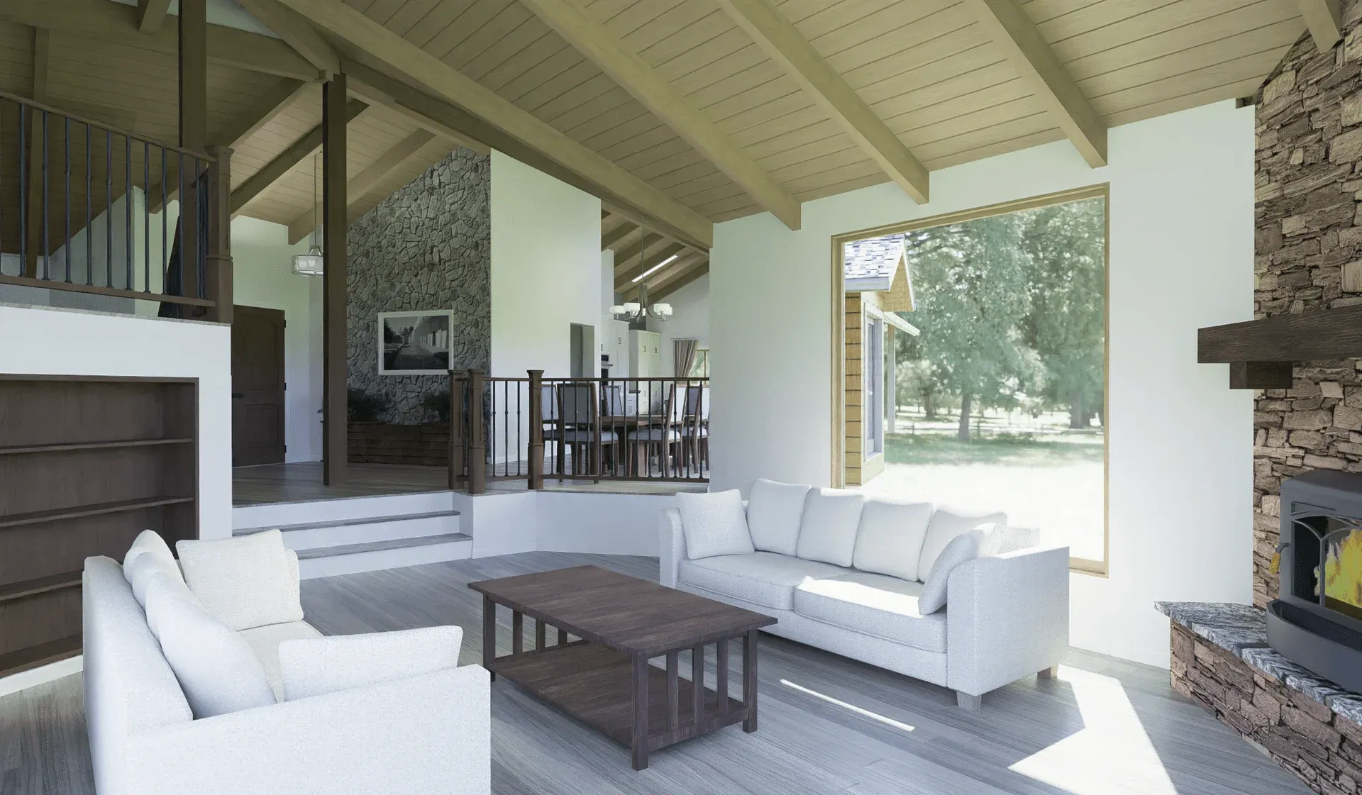 Rustic Contemporary Living Space