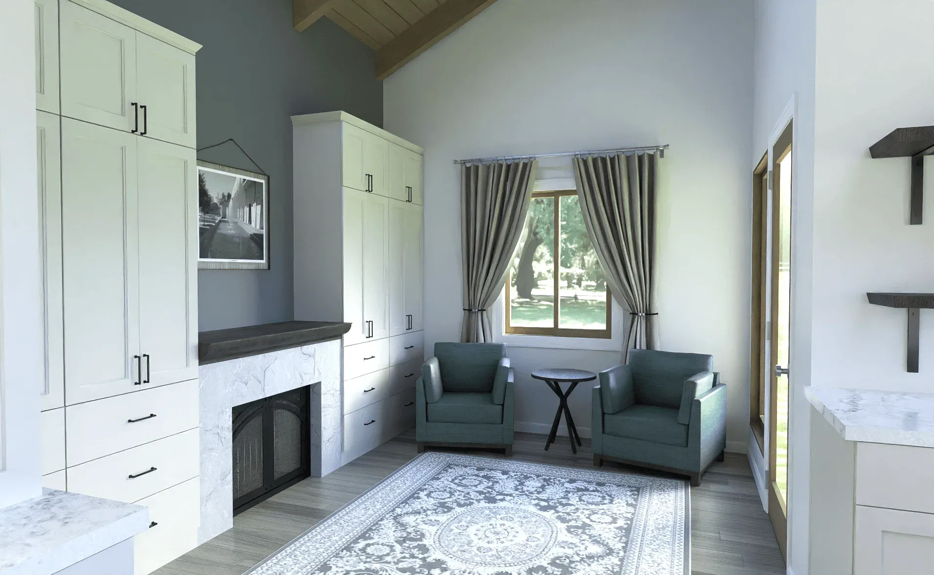 Cozy Transitional Living Space