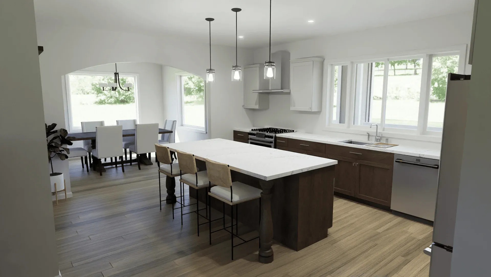 Bright And Spacious Modern Kitchen