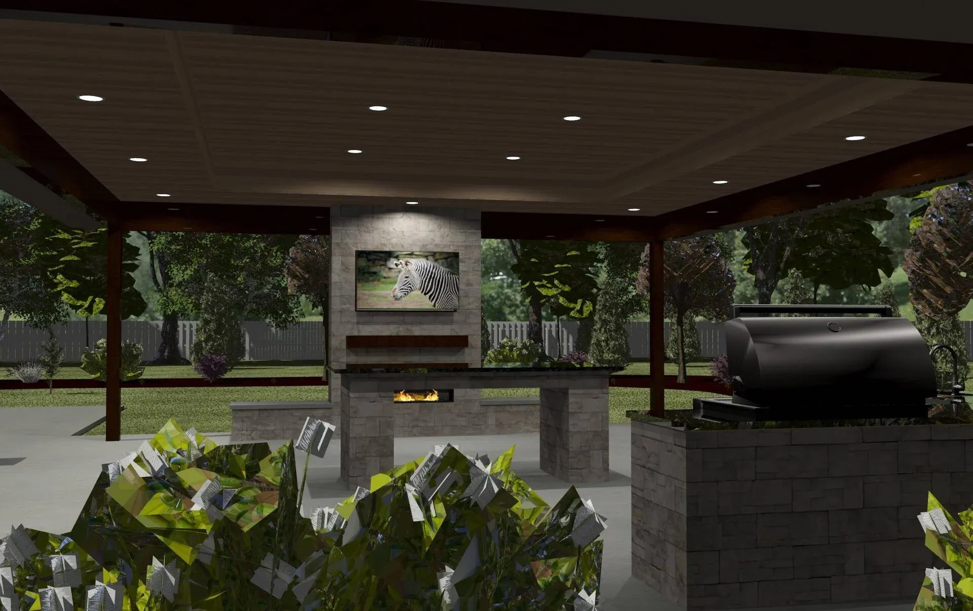 Covered Patio Rendering