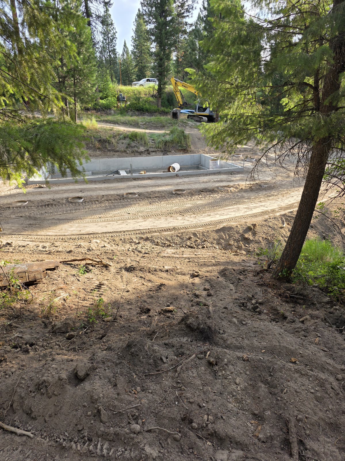 Floor framing progress for Garden Valley Retreat, week of July 13, 2026.