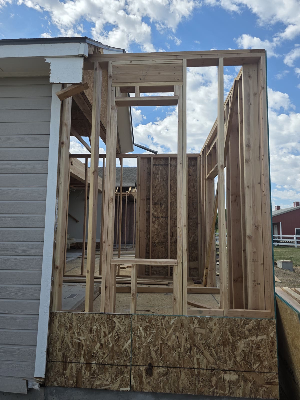 Framing progress for the New Beginnings Nampa custom home, week of June 22, 2026.