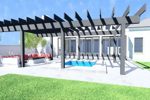 Completed mountain modern custom home in Eagle Idaho